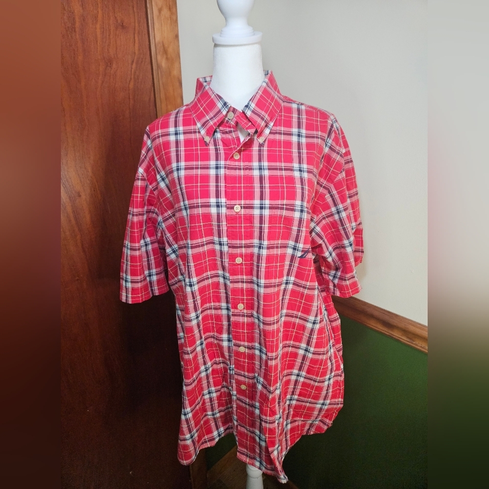 Mens Nautica short sleeve button down size large